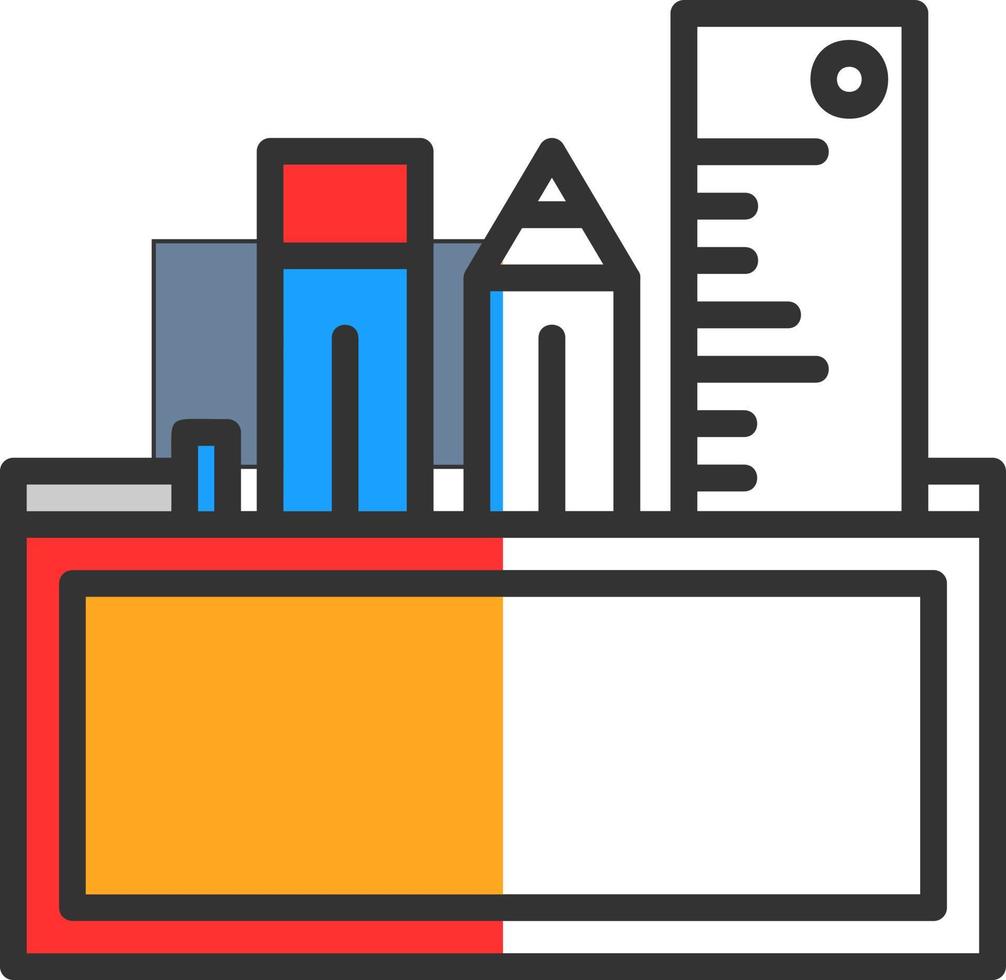 Pencil Case Vector Icon Design