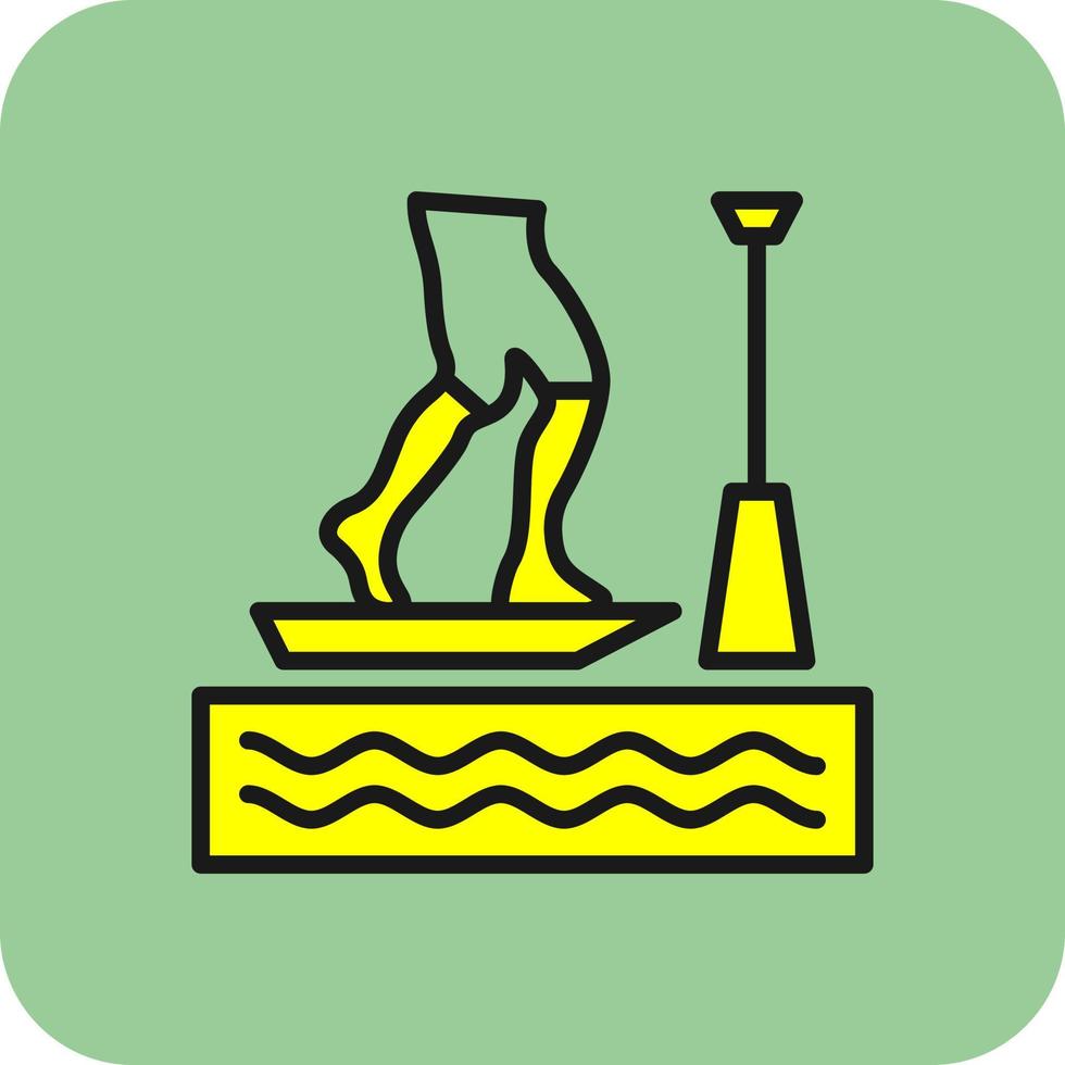 Standup Paddleboarding Vector Icon Design