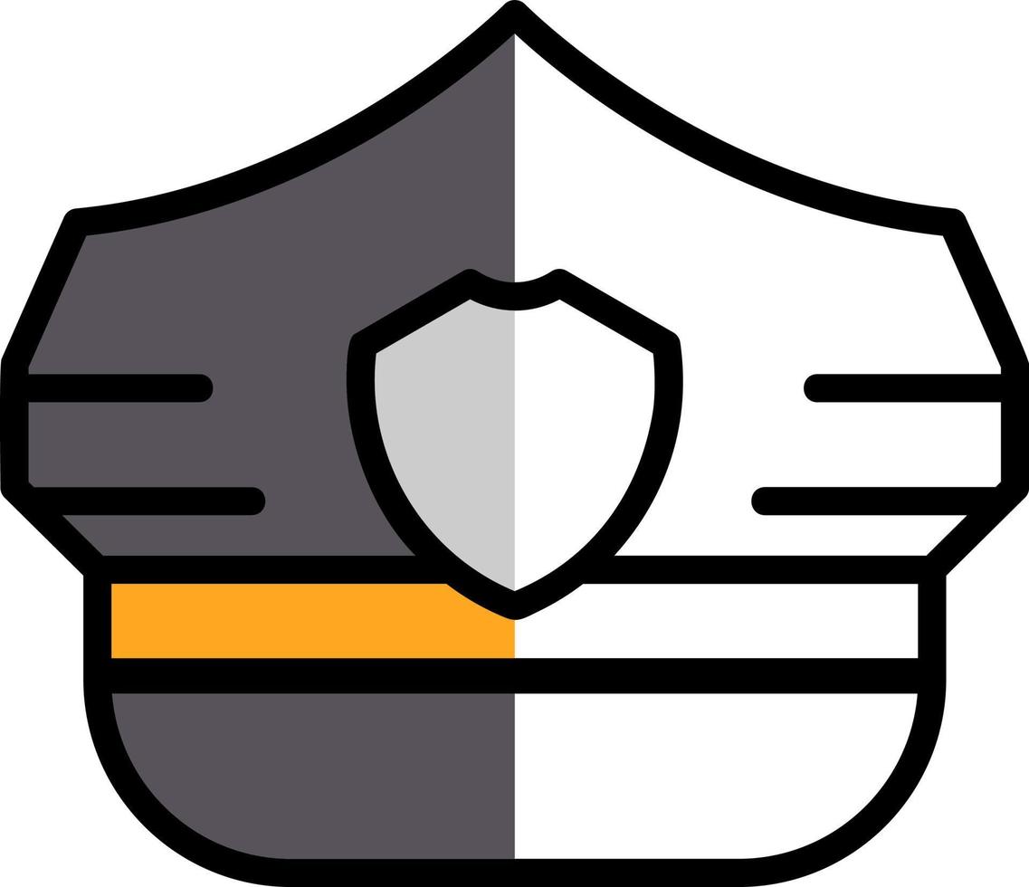 diseño de icono de vector de sombrero de policía