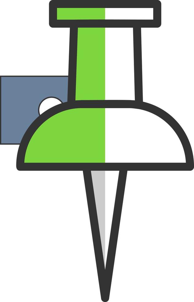Push Pin Vector Icon Design