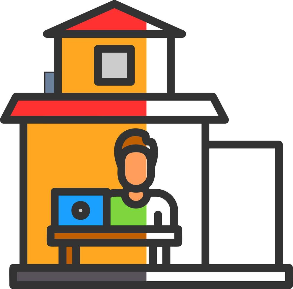 Work From Home Vector Icon Design