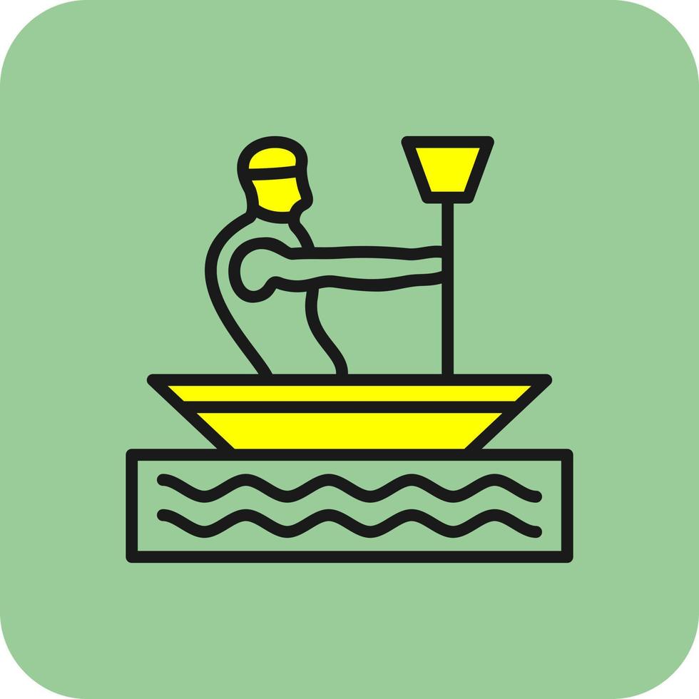 Canoeing Vector Icon Design