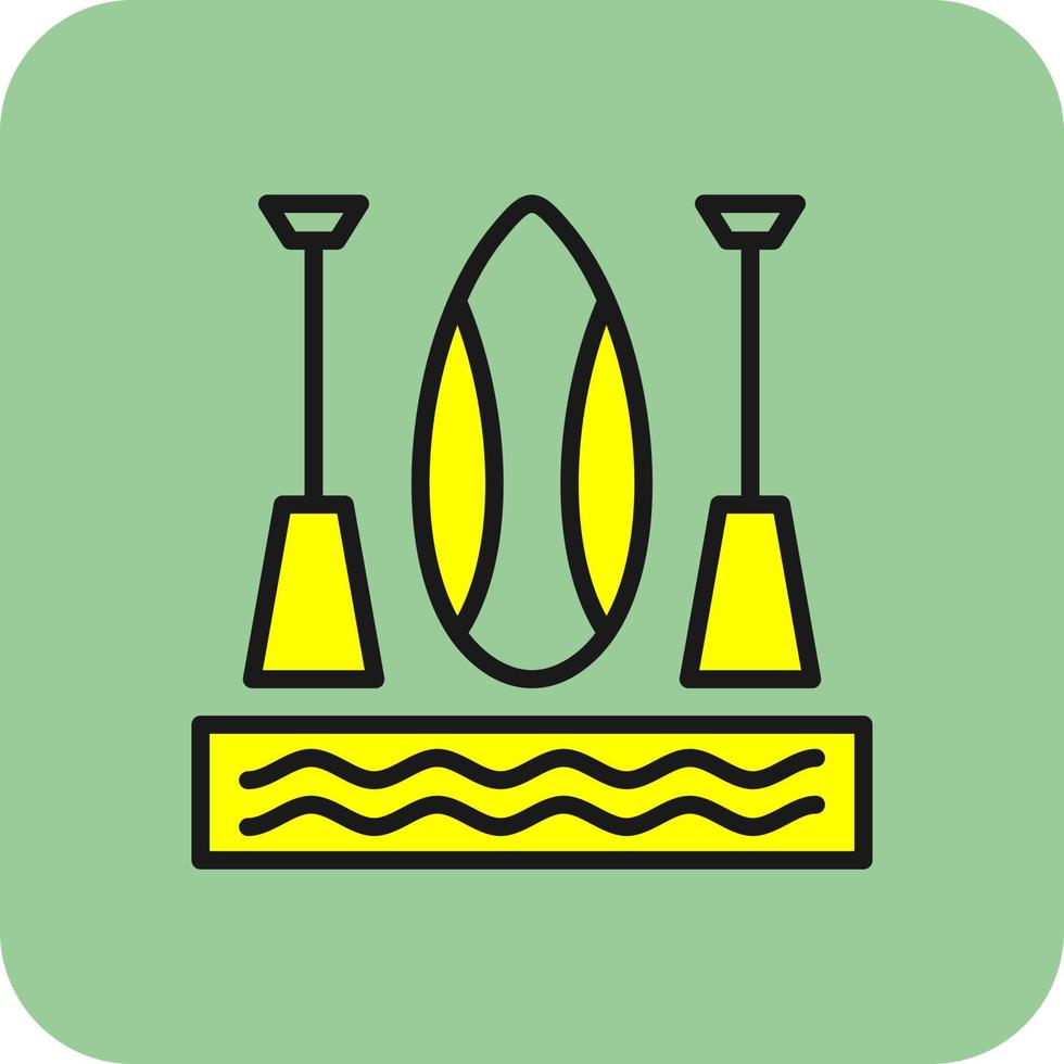 Paddleboarding Vector Icon Design