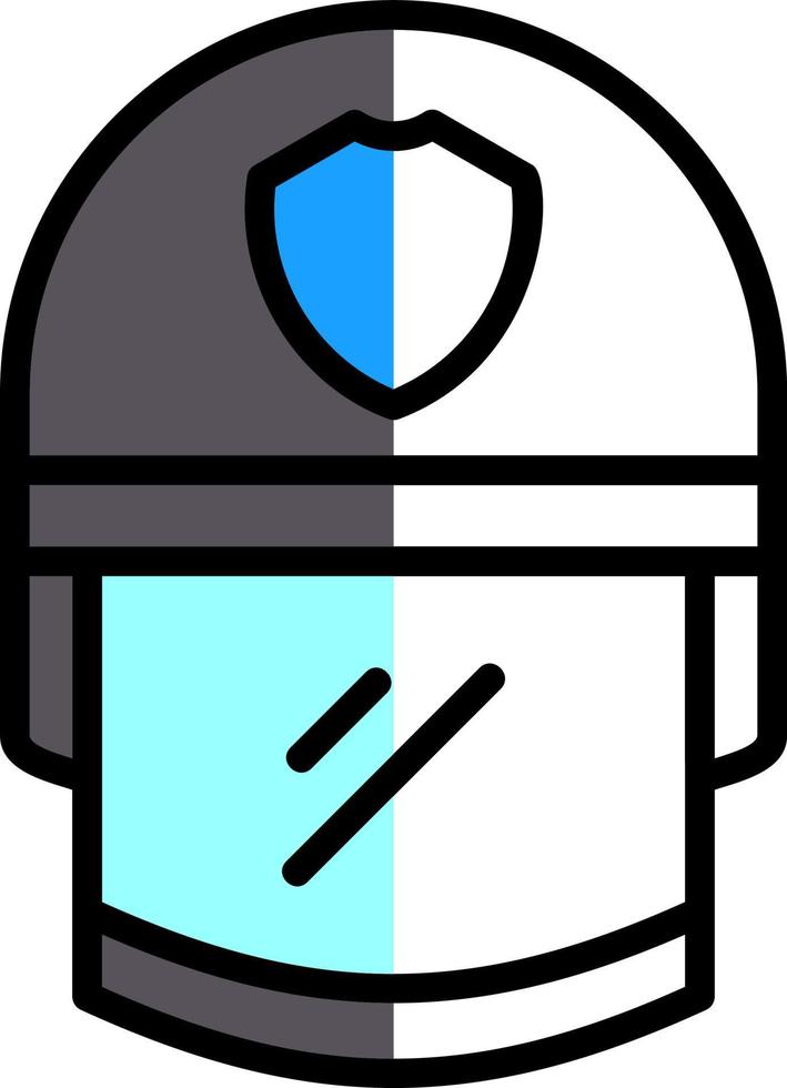 Police Helmet Vector Icon Design