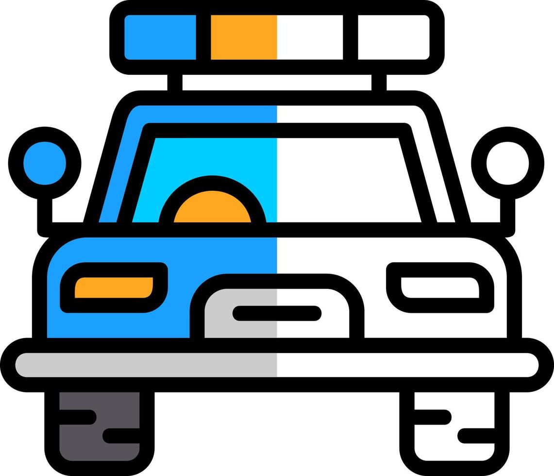 Police Car Vector Icon Design