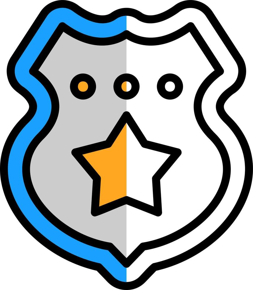 Police Badge Vector Icon Design