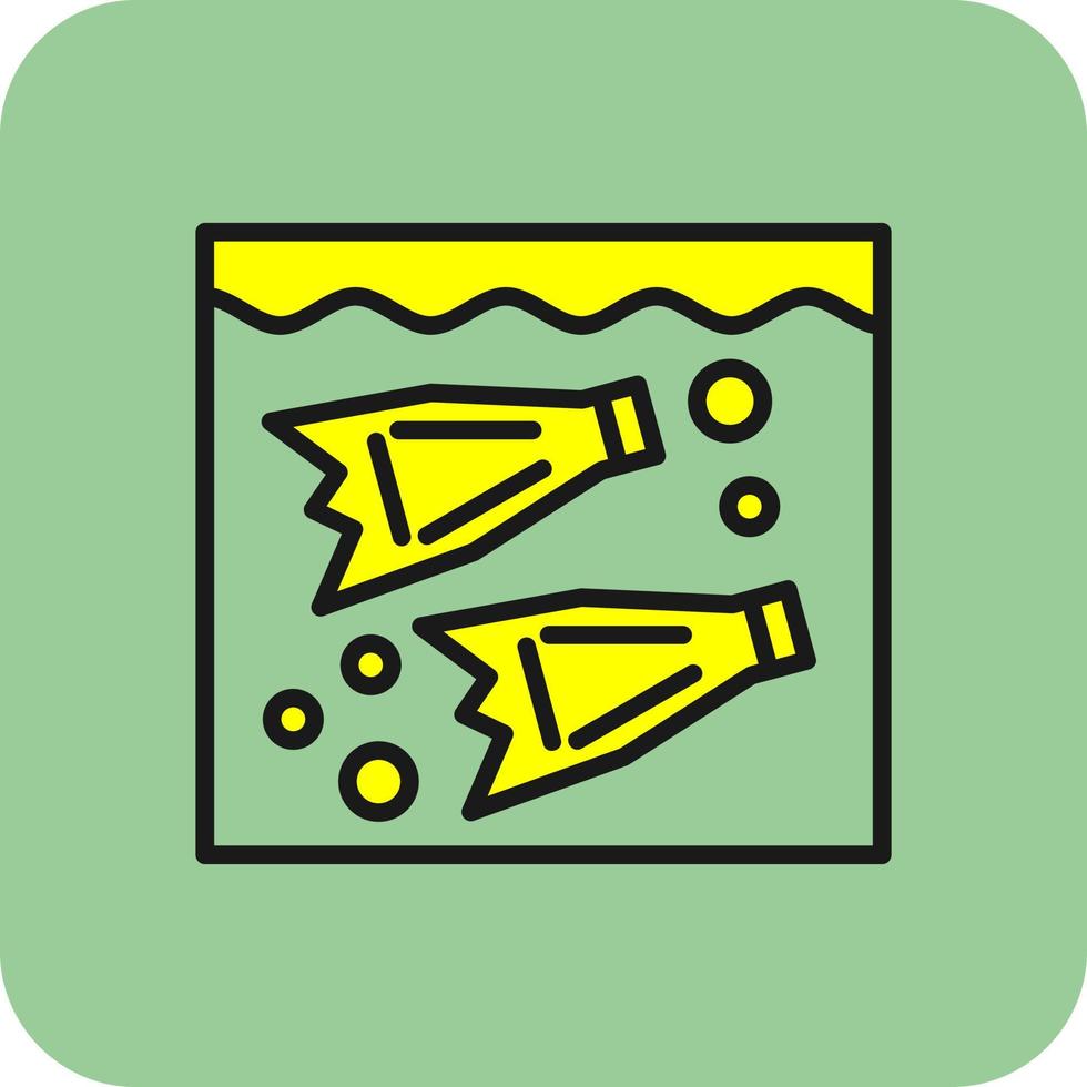 Fin Swimming Vector Icon Design