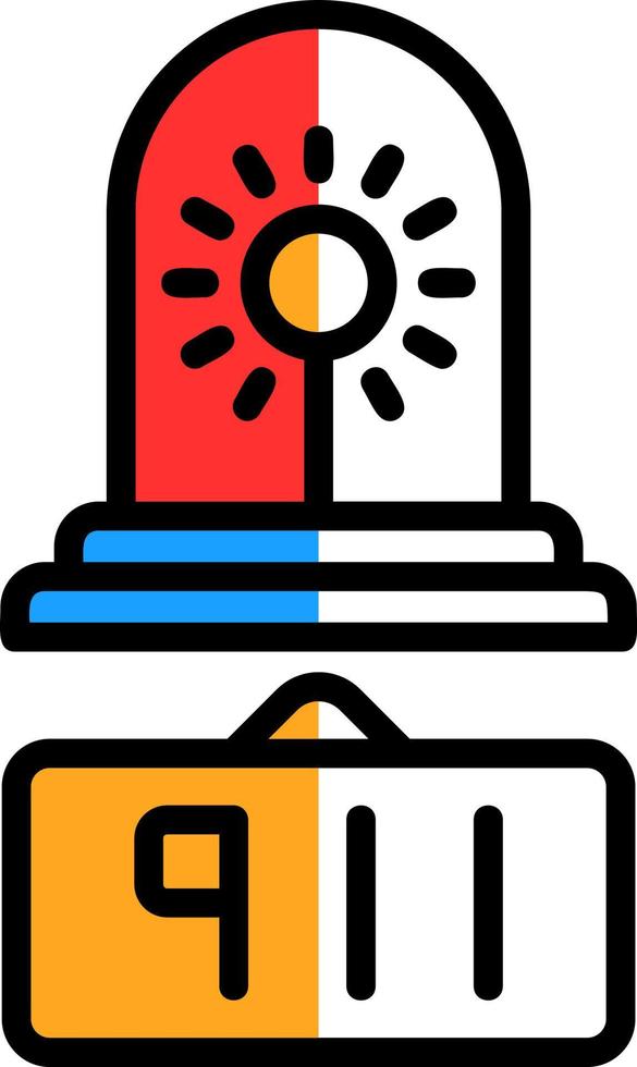 911 Call Vector Icon Design