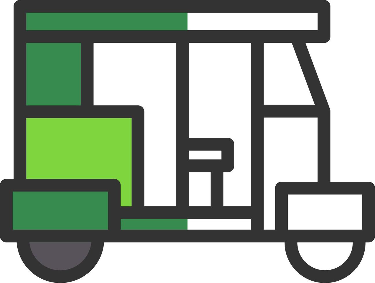 Rickshaw Vector Icon Design