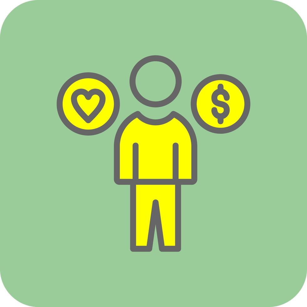 Work Life Balance Vector Icon Design