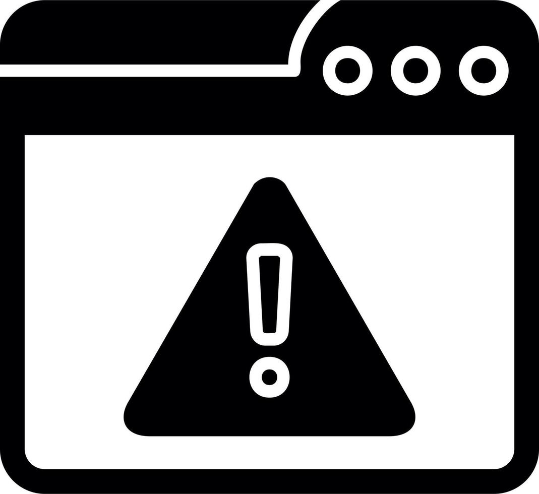 Web Alert Vector Icon