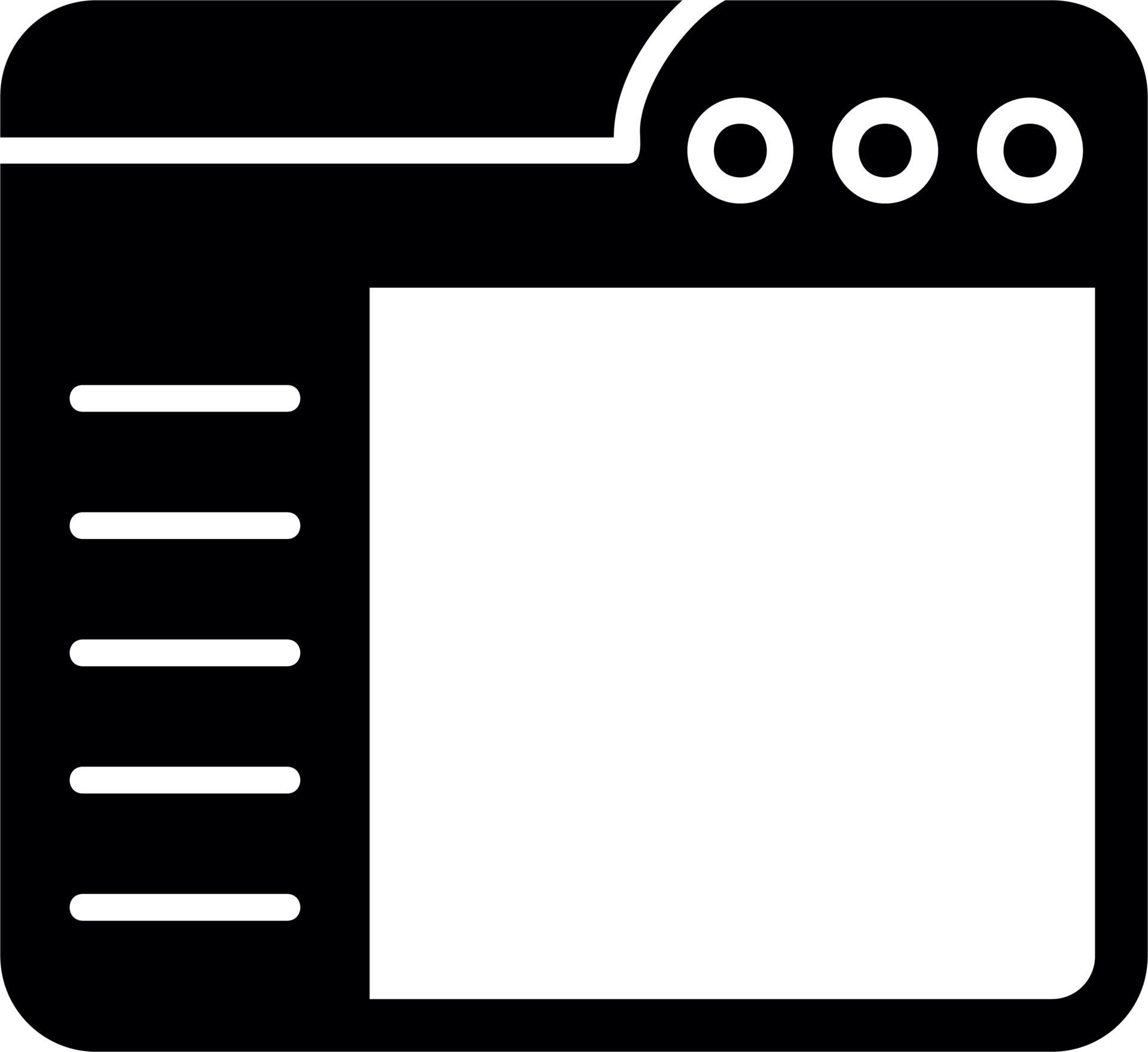  Sidebar Vector Icon 21087484 Vector Art at Vecteezy