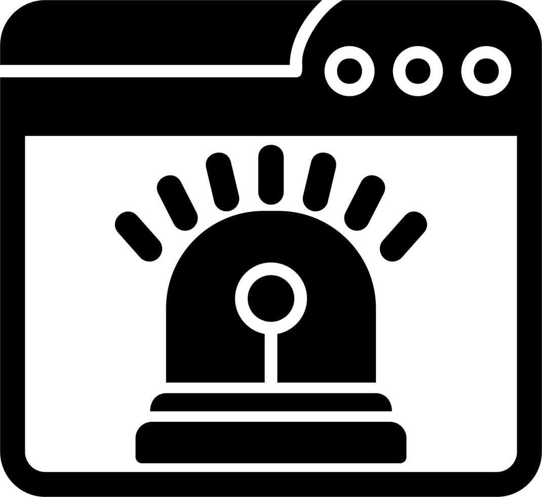 Browser Alarm Vector Icon