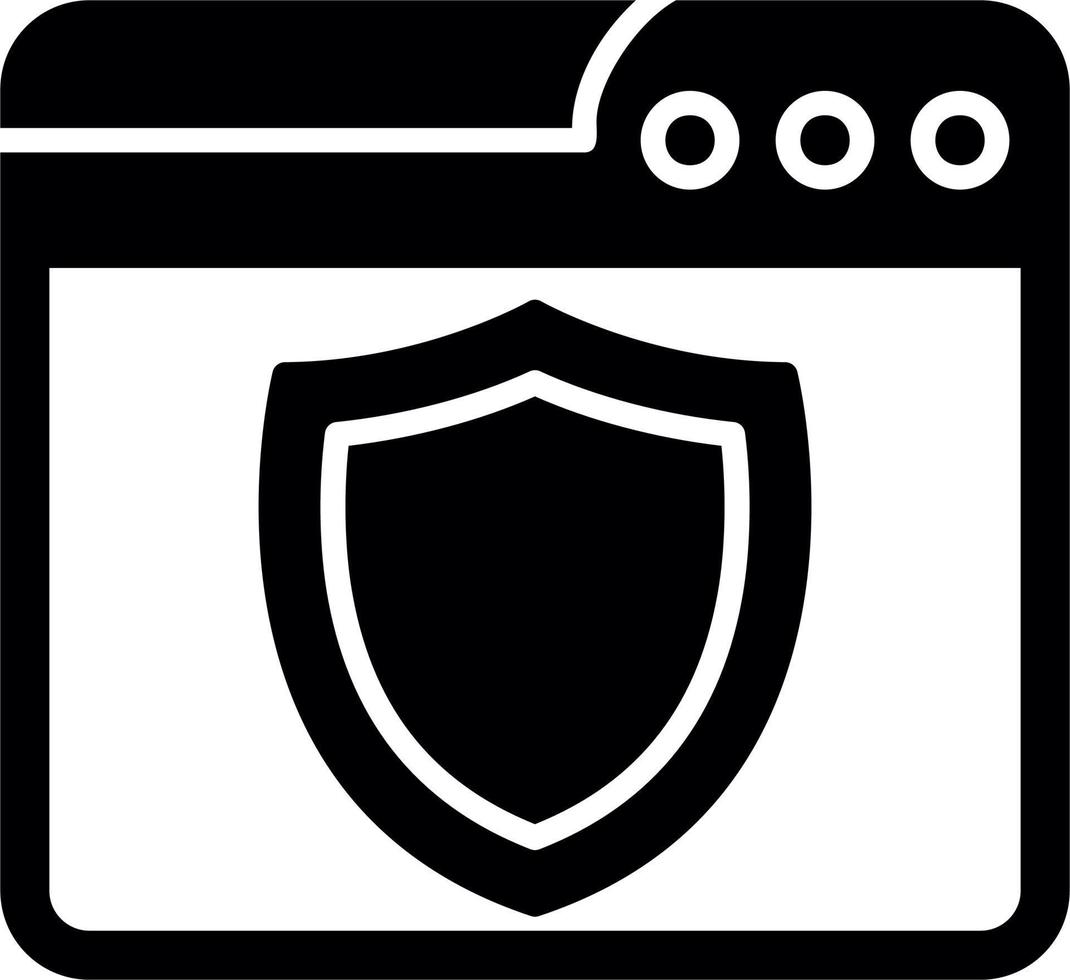 Browser Shield Vector Icon