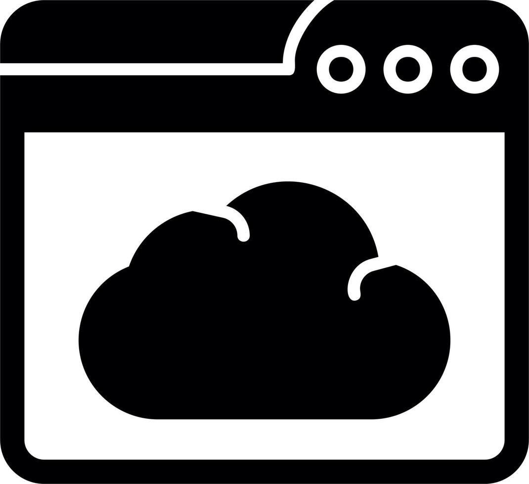 navegador nube vector icono