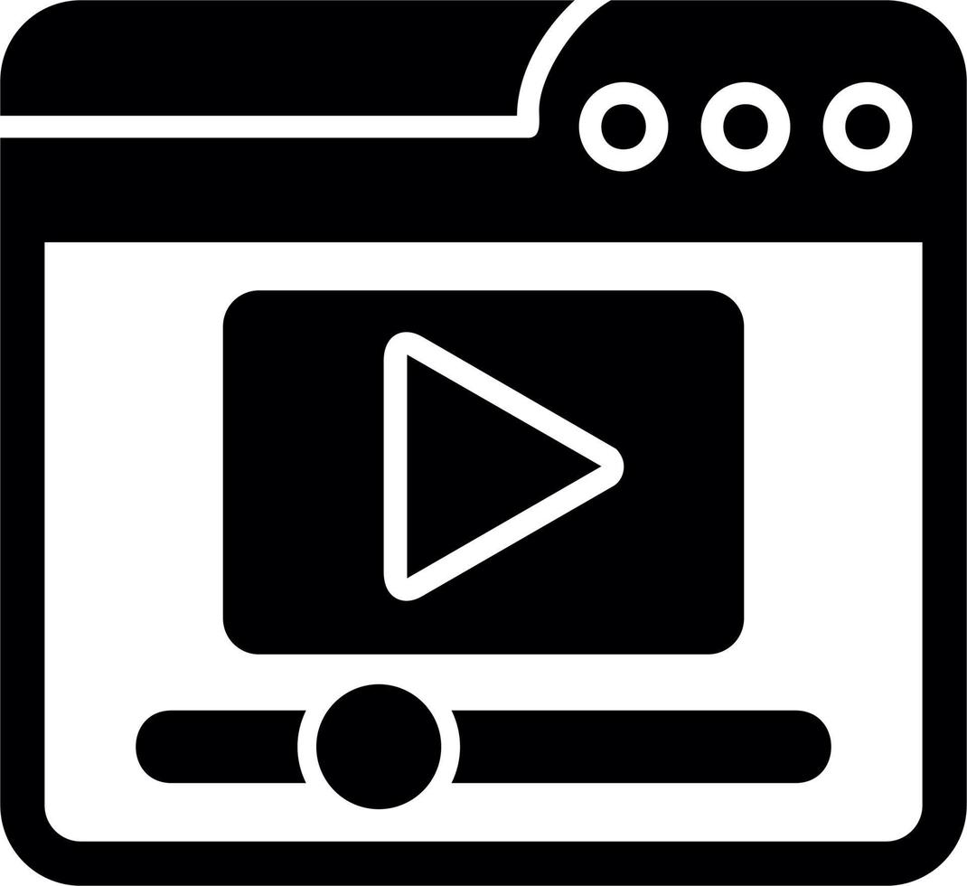 Video Player Vector Icon