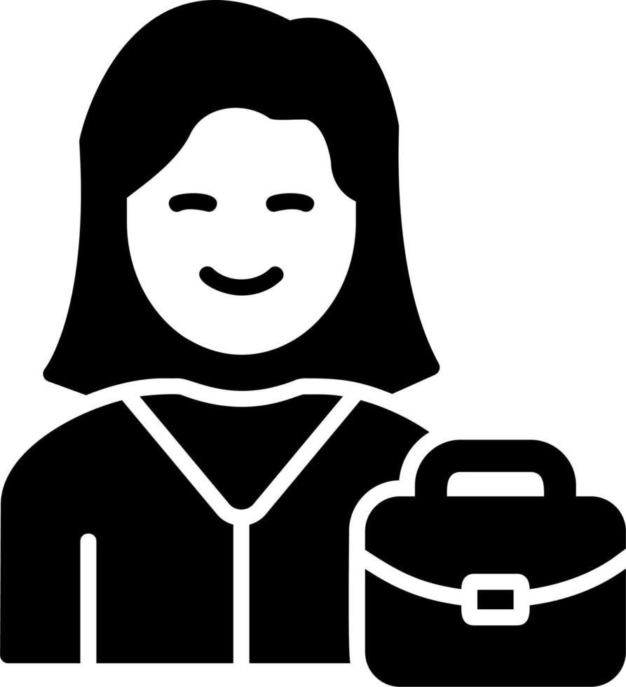 trabajando mujer vector icono