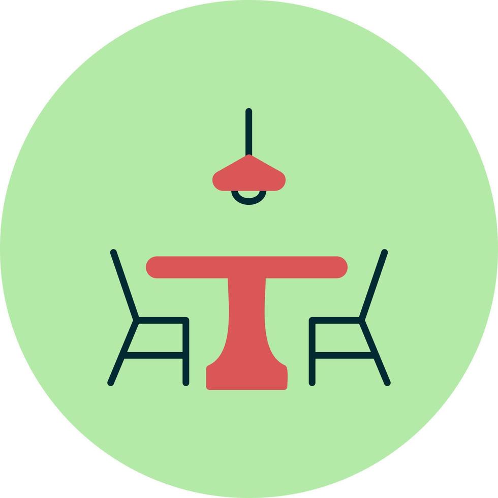 icono de vector de mesa de comedor