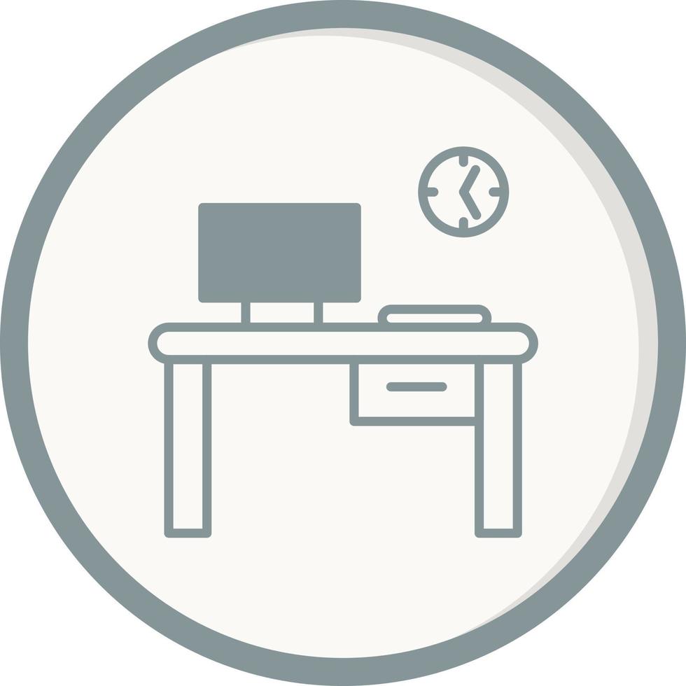 icono de vector de mesa de oficina