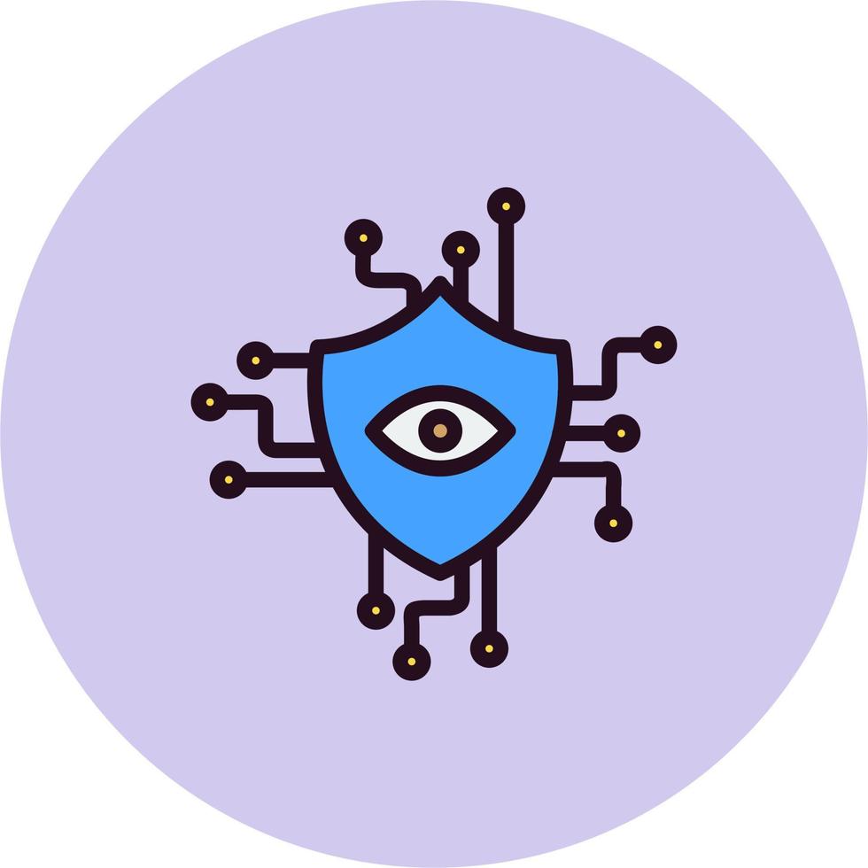 Security Monitoring Vector Icon