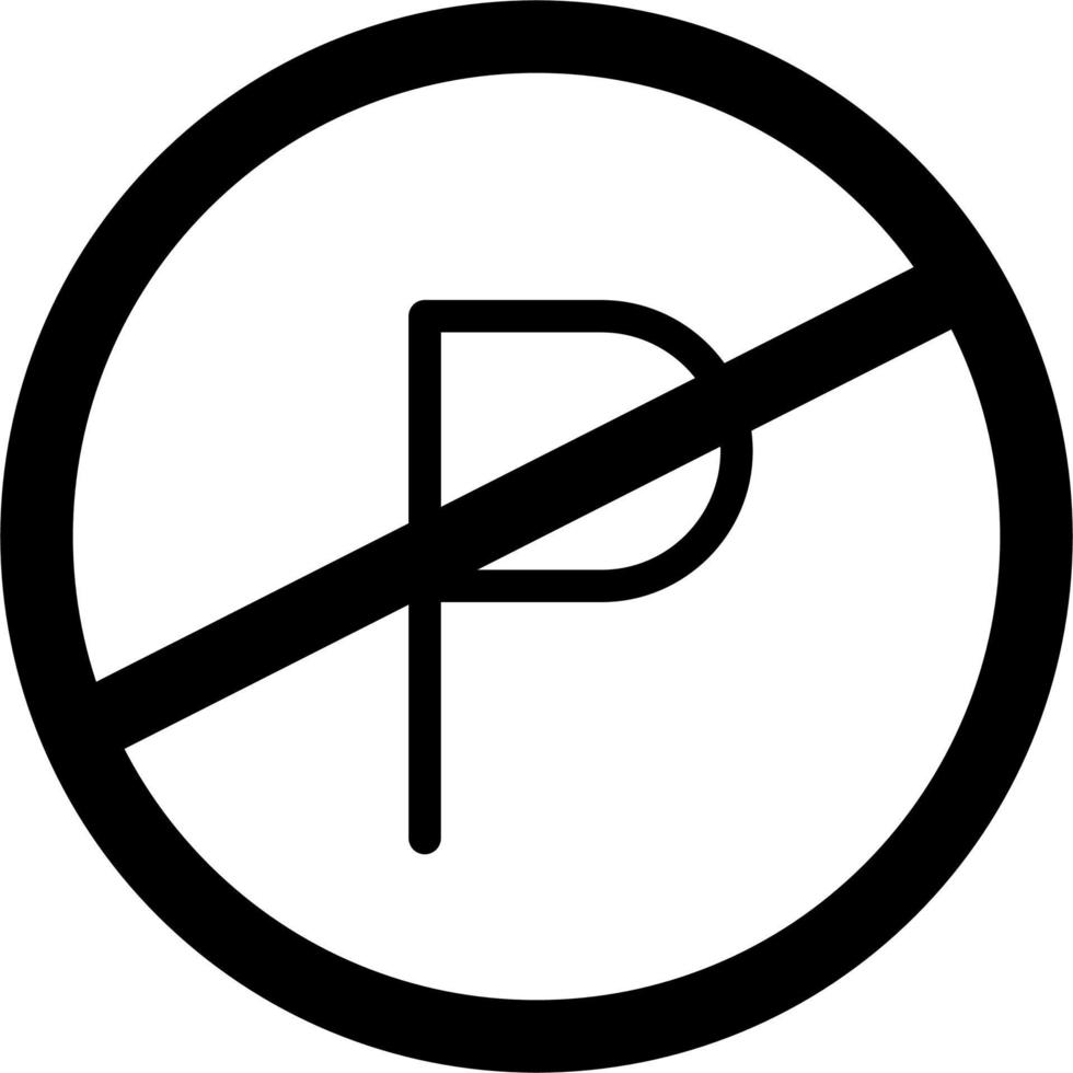 Parking Forbidden Vector Icon