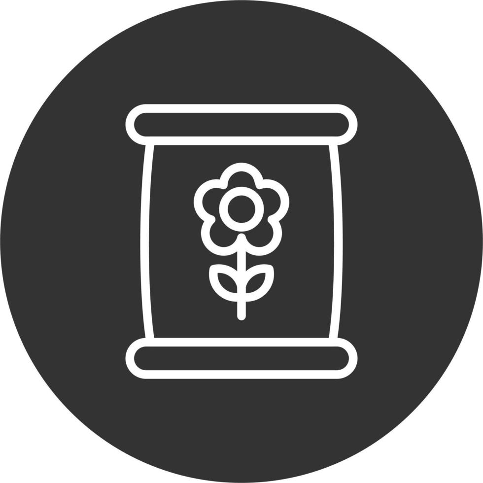 Flower Seeds Bag Vector Icon