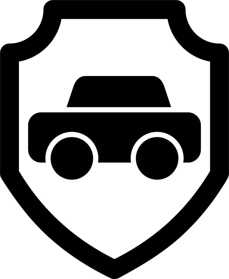 icono de vector de seguro de coche