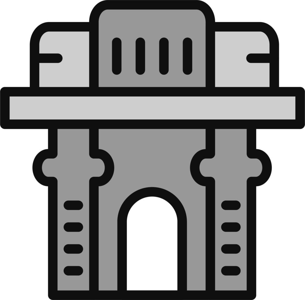 portón de India vector icono