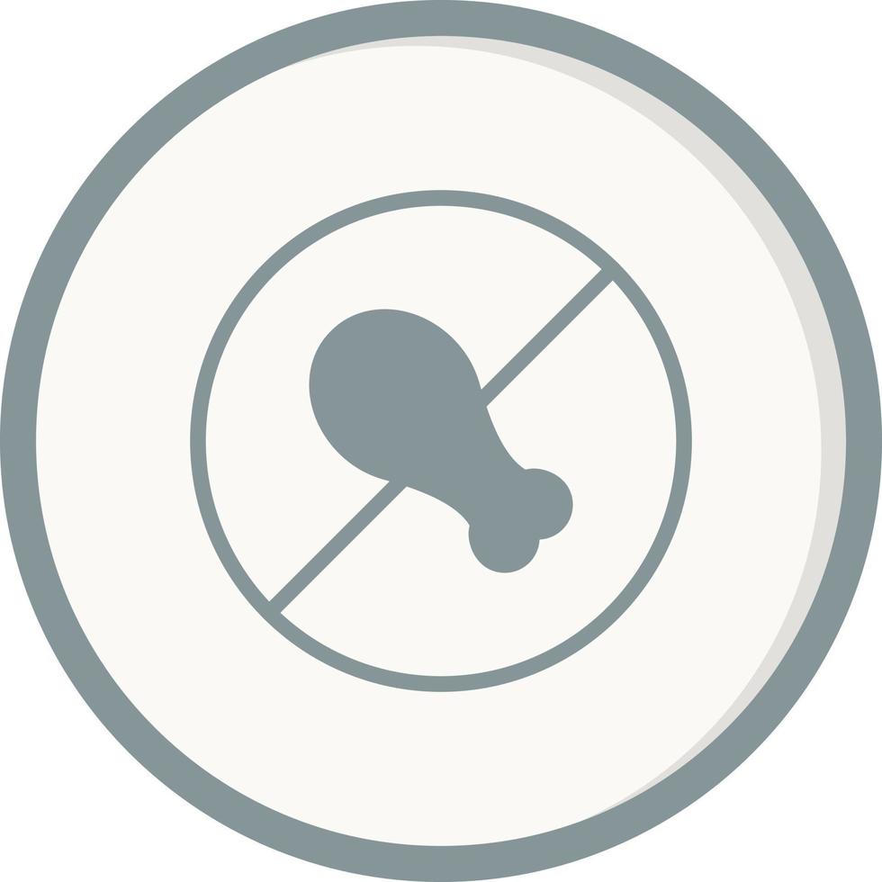 No Chicken Vector Icon