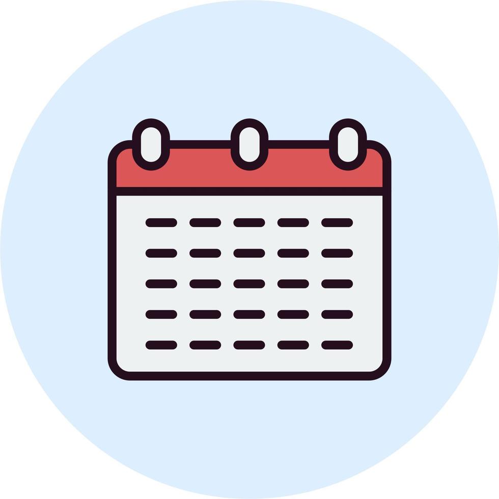 Monthly Calendar Vector Icon