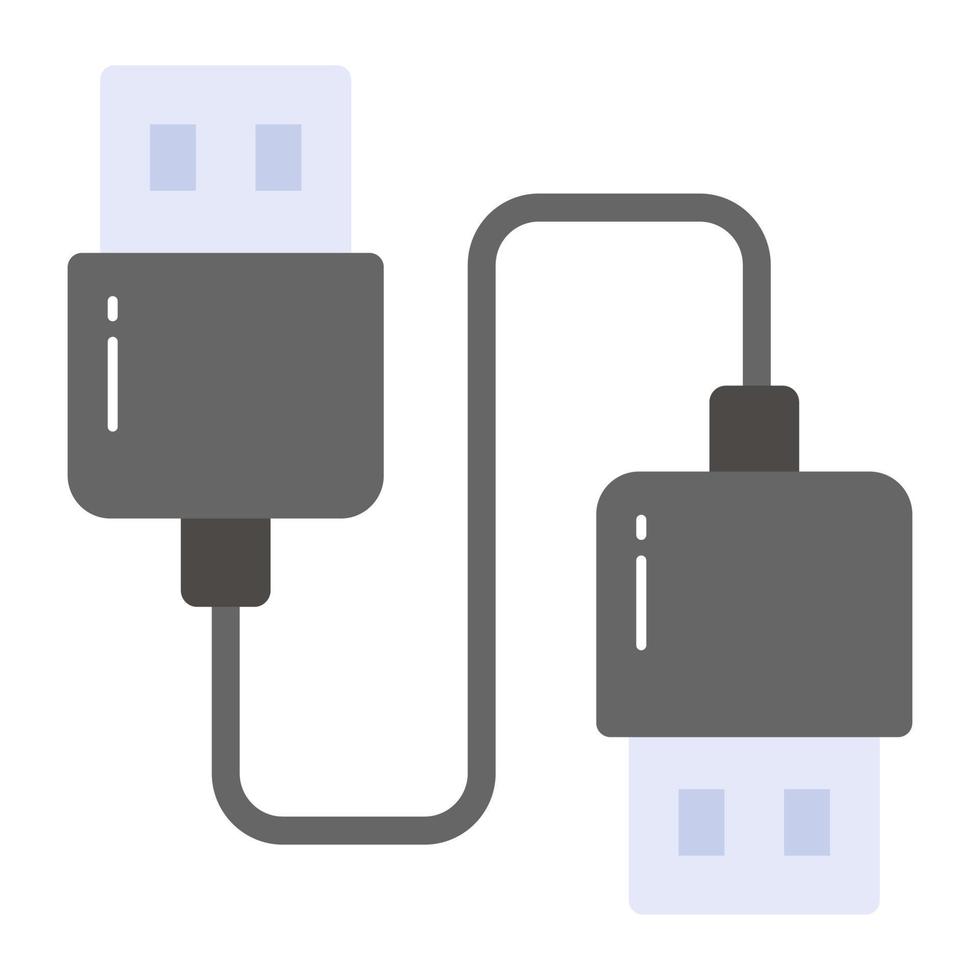 moderno estilo vector de datos cable, icono de datos cable editable estilo