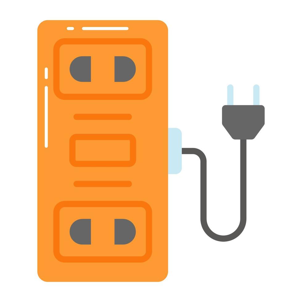 Extension cord vector design, an electric outlet icon