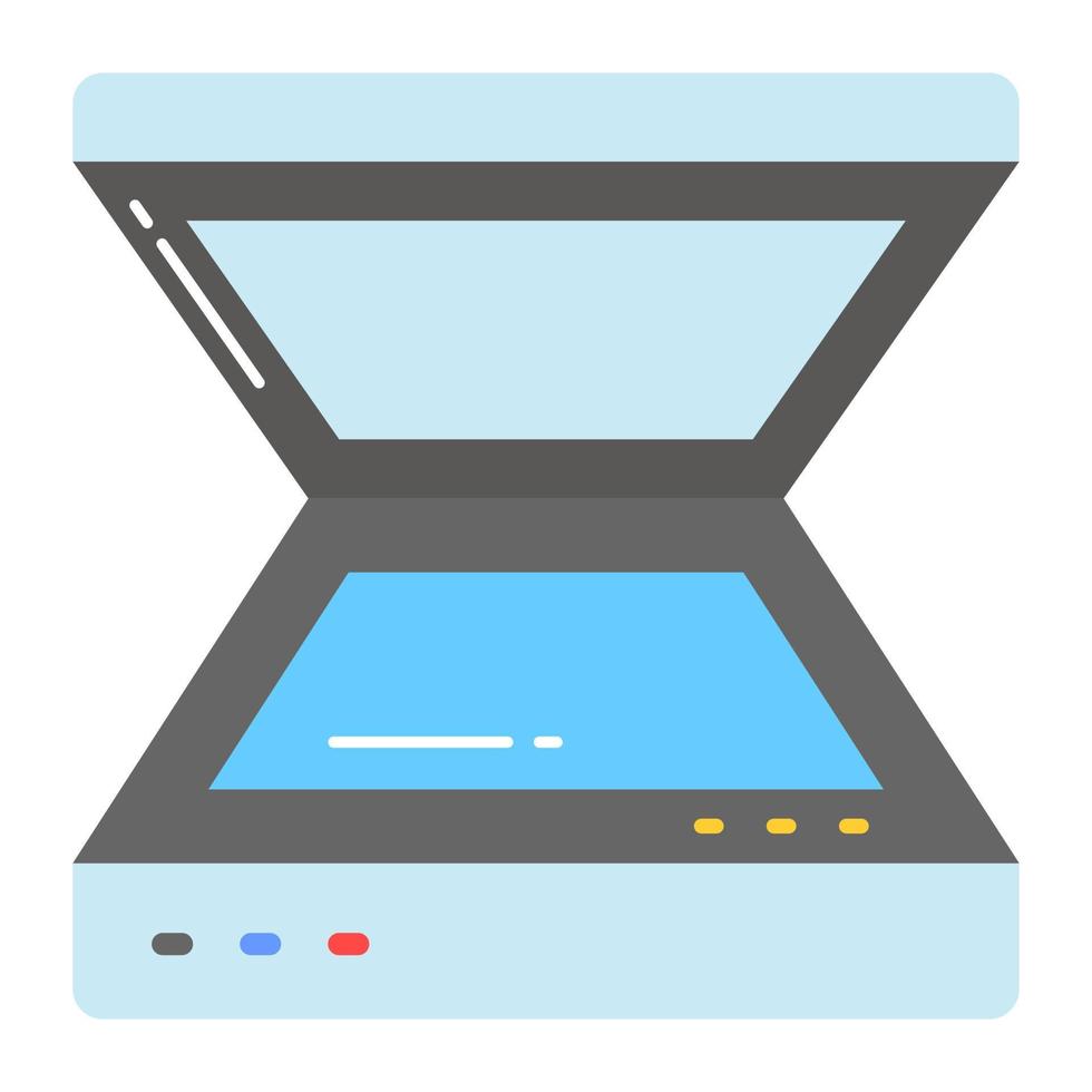 Trendy icon of scanning machine, scanner vector design