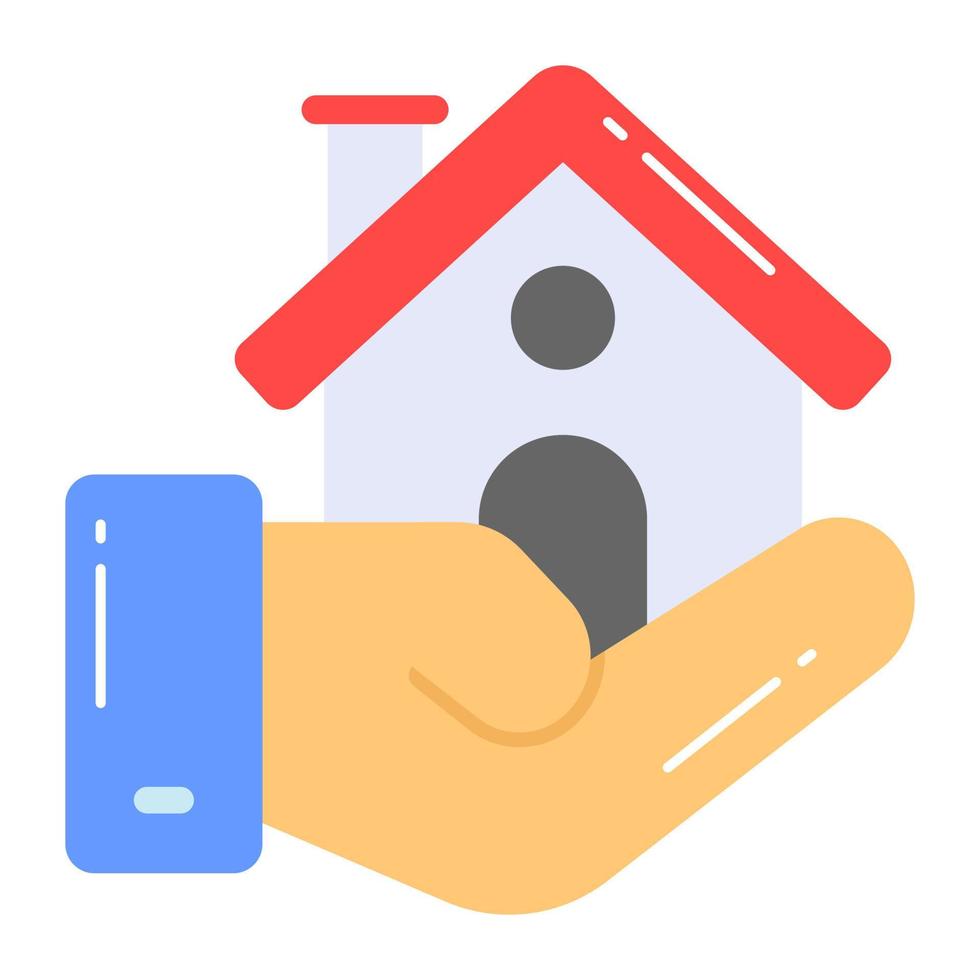 Trendy style vector of home insurance, home care icon