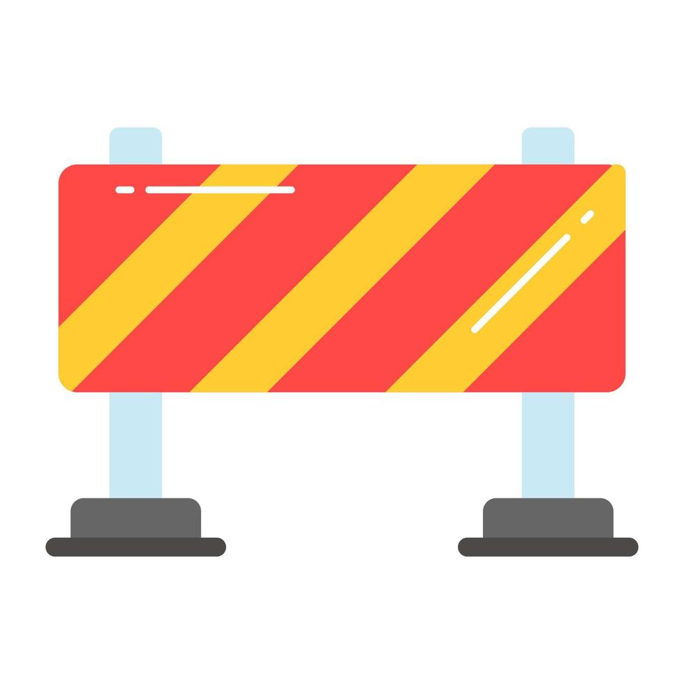 Construction barrier vector design in trendy style, easy to use icon