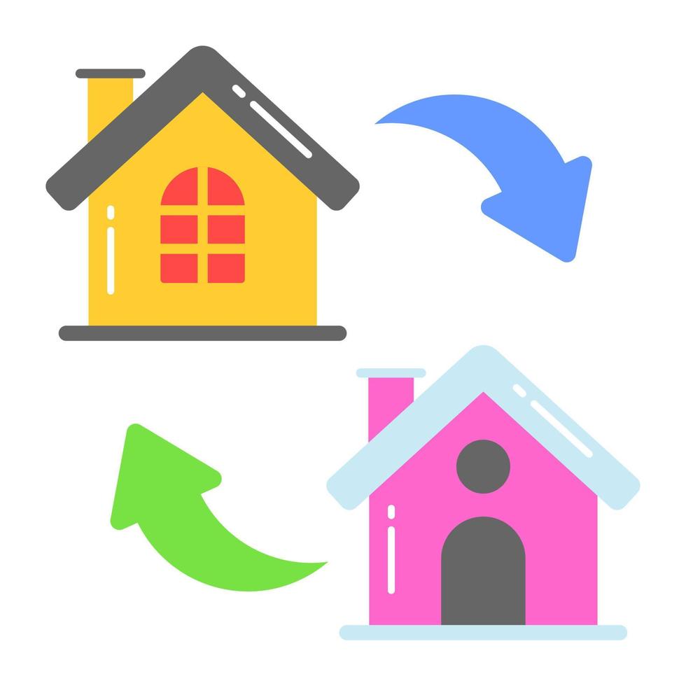Home renovation vector design in modern and trendy style, real estate icon