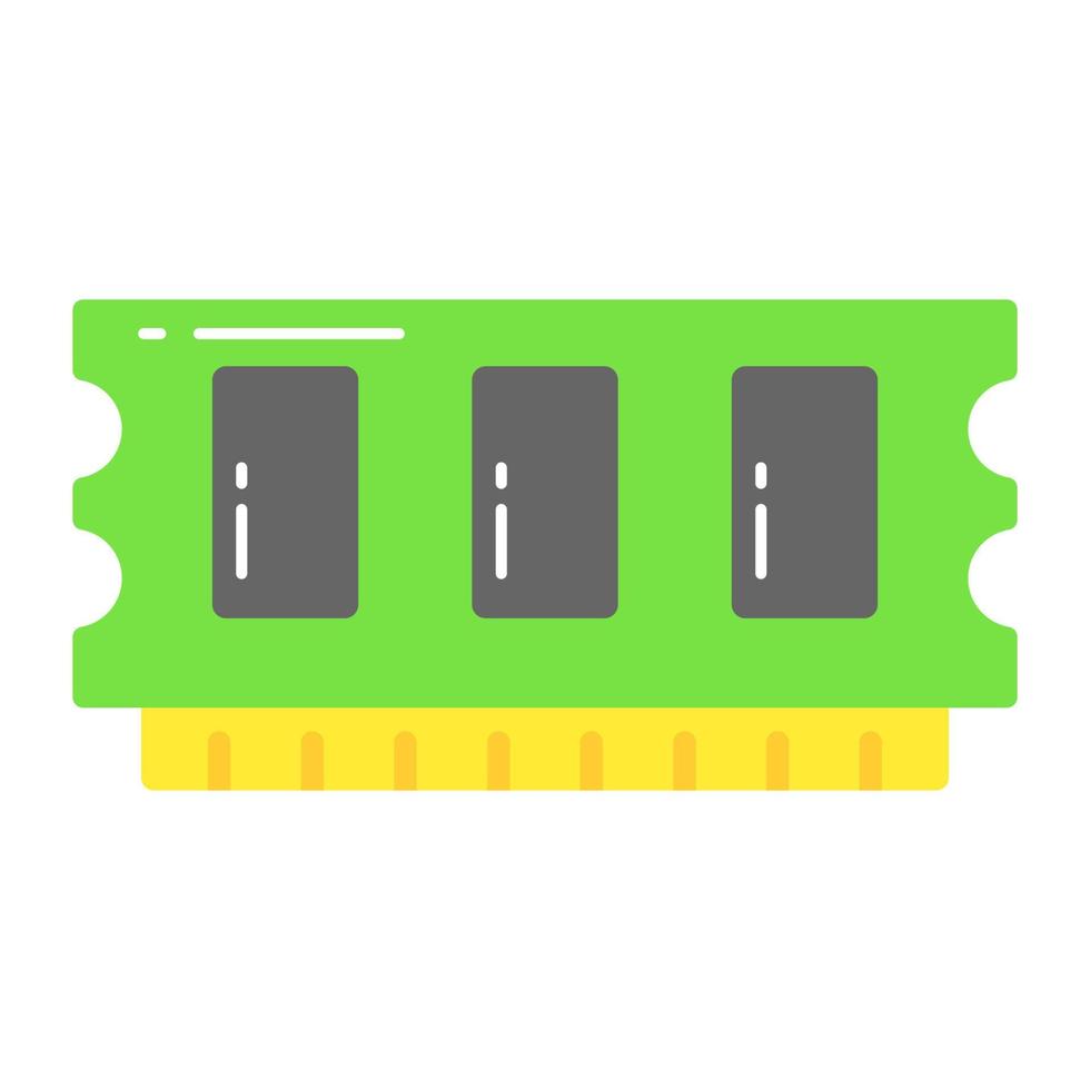 Beautifully designed icon of ram, random access memory vector