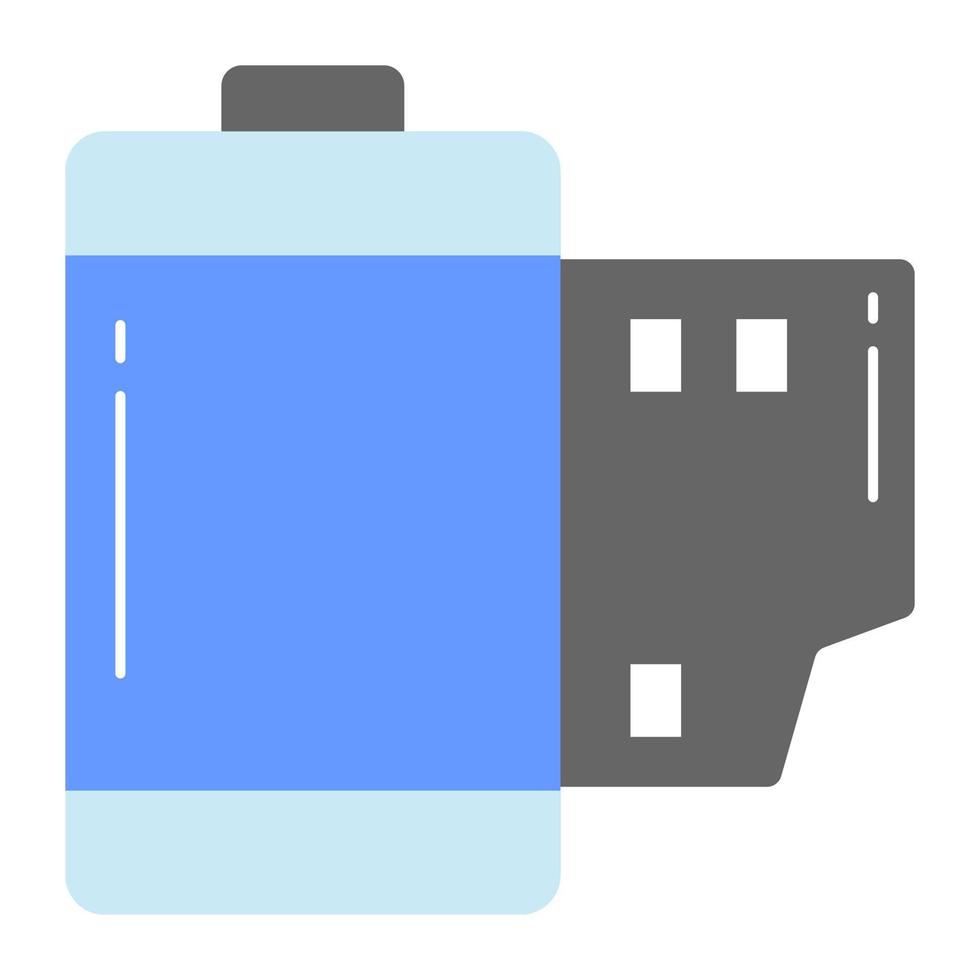 Customizable icon of film roll, movie making accessory vector