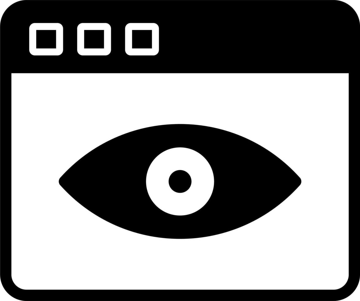 Web Visiblity Vector Icon