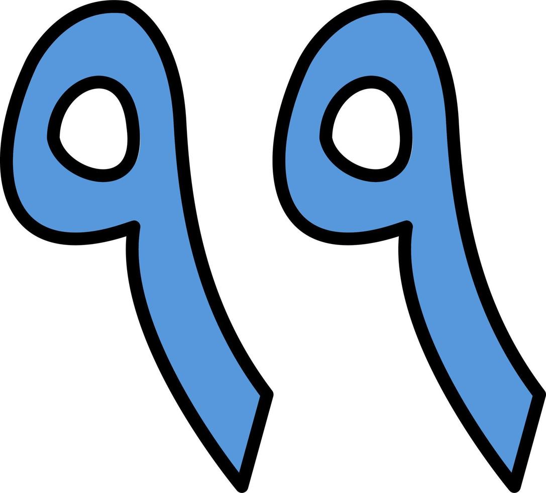 Arabic Number Ninety Nine Vector Icon