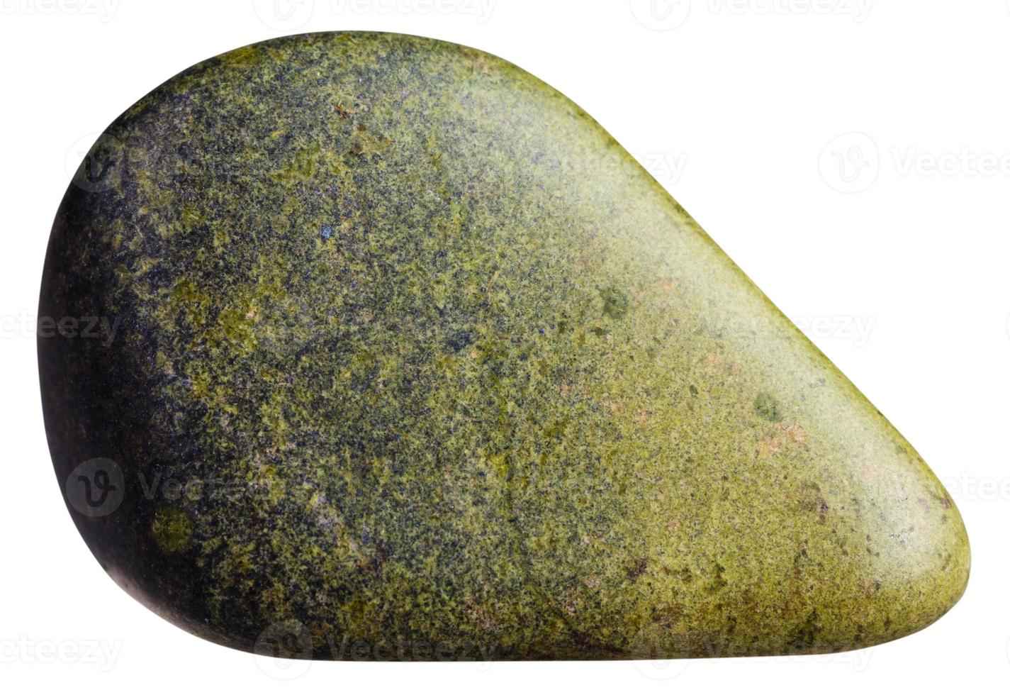 polished Epidote mineral gem stone isolated photo