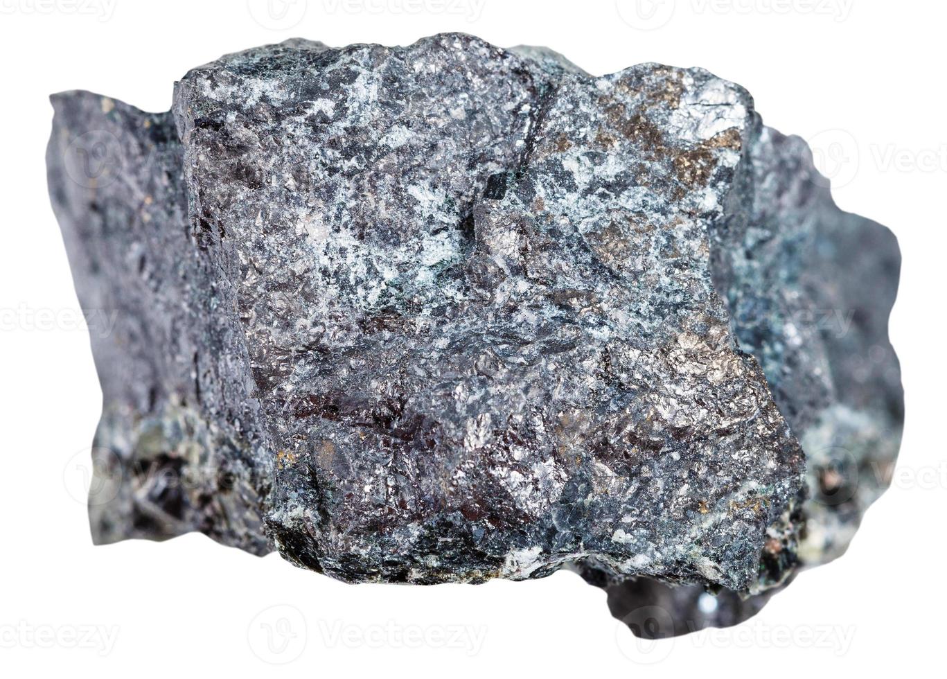specimen of magnetite ore isolated on white photo