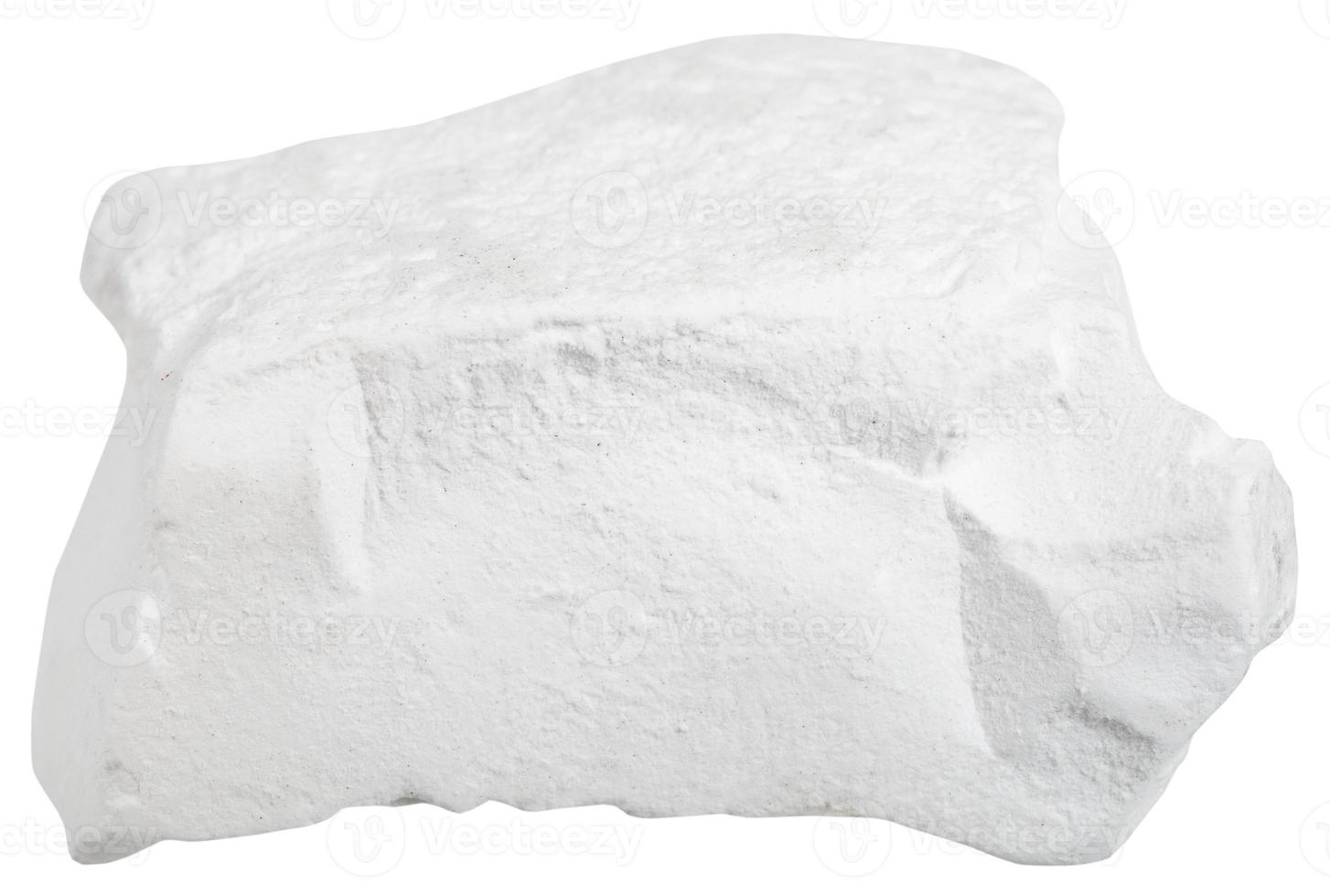 natural Chalk mineral isolated on white photo