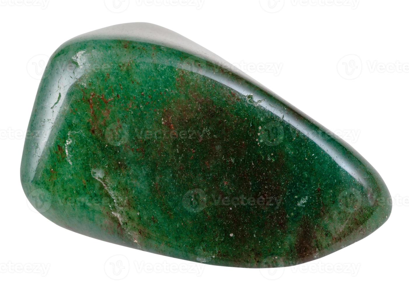 tumbled gark green aventurine gemstone isolated photo