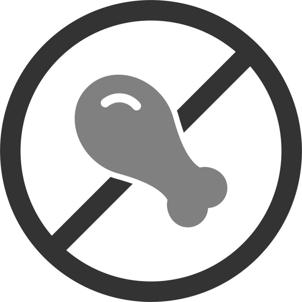No Chicken Vector Icon