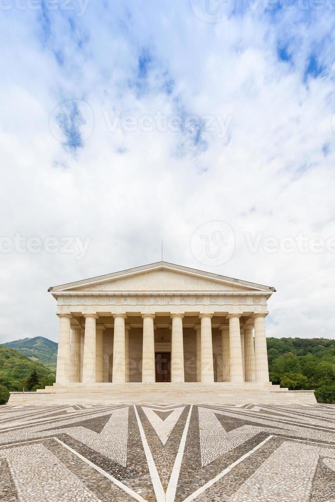 Possagno, Italy. Temple of Antonio Canova with classical colonnade and pantheon design exterior. photo