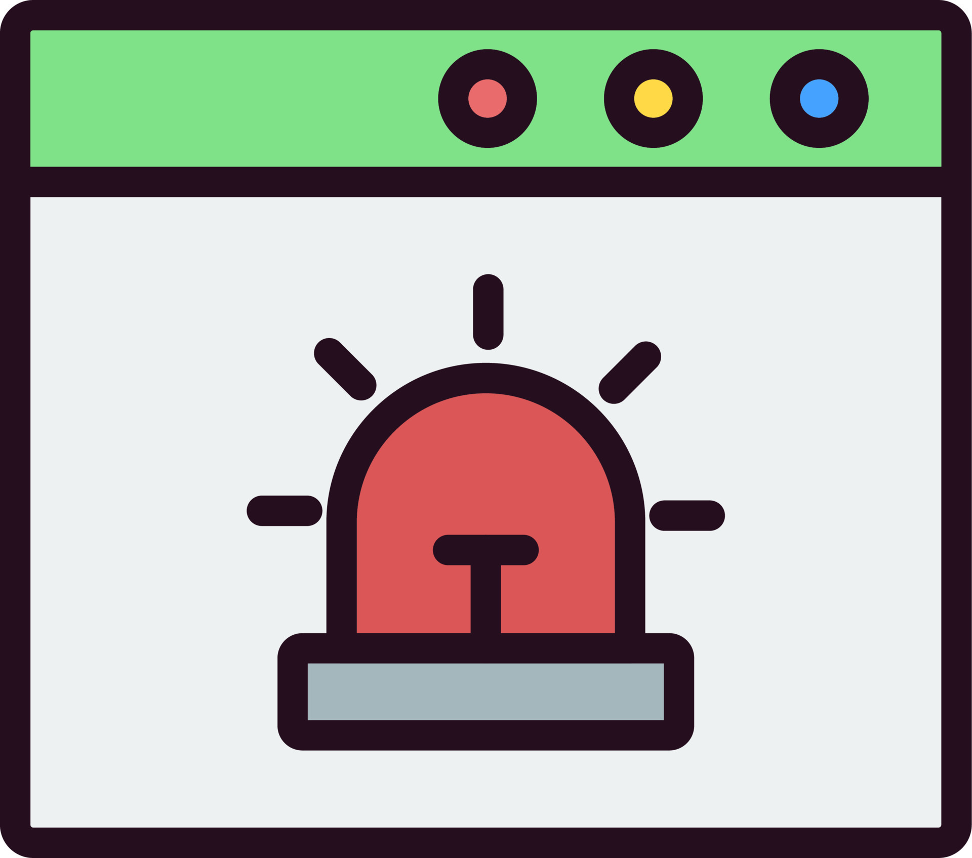 Browser Alert Vector Icon 21091439 Vector Art at Vecteezy