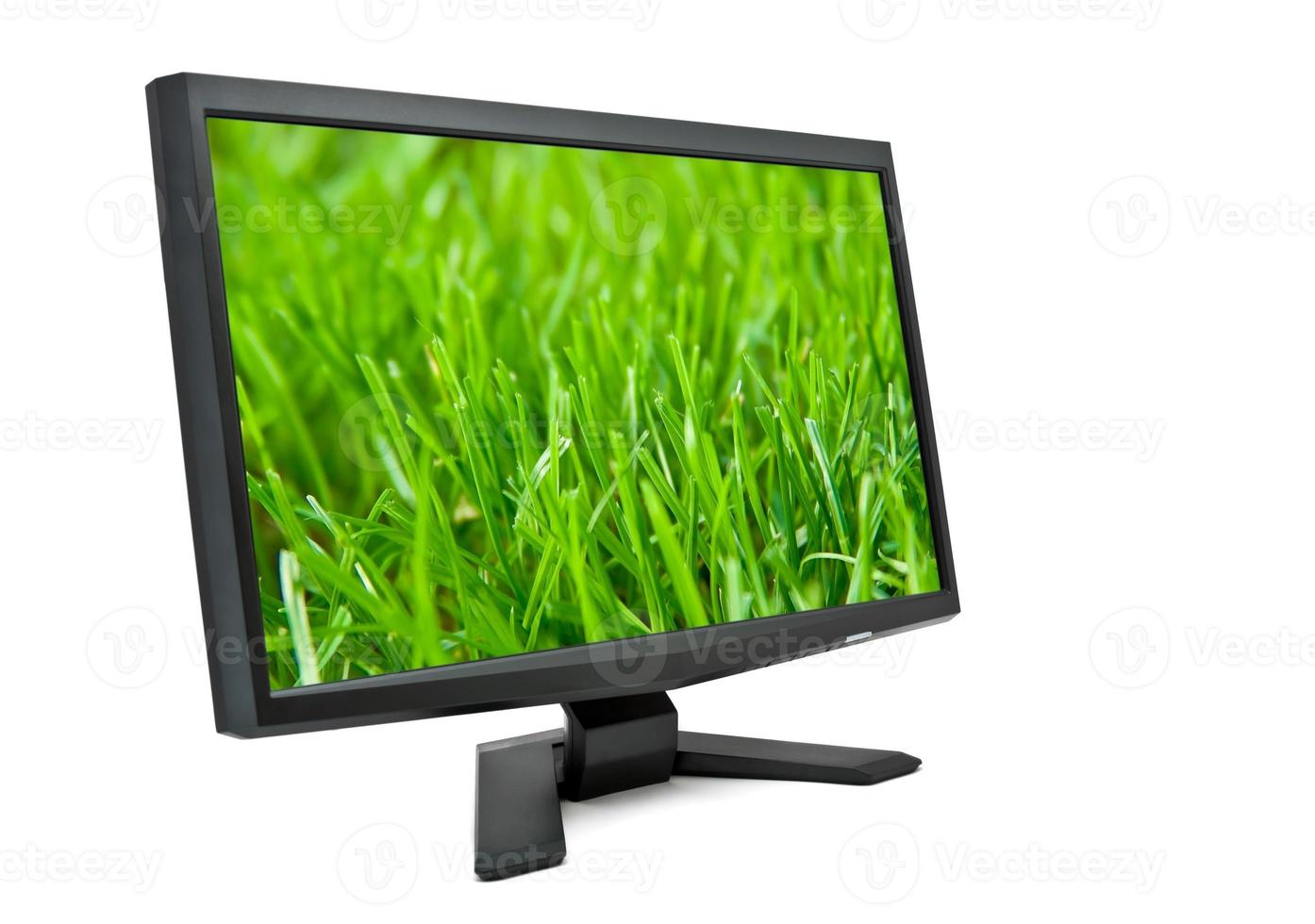 Computer monitor on white background photo