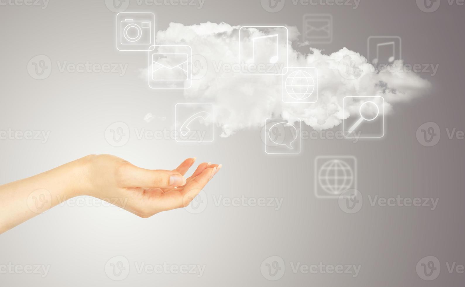 Cloud computing concept photo