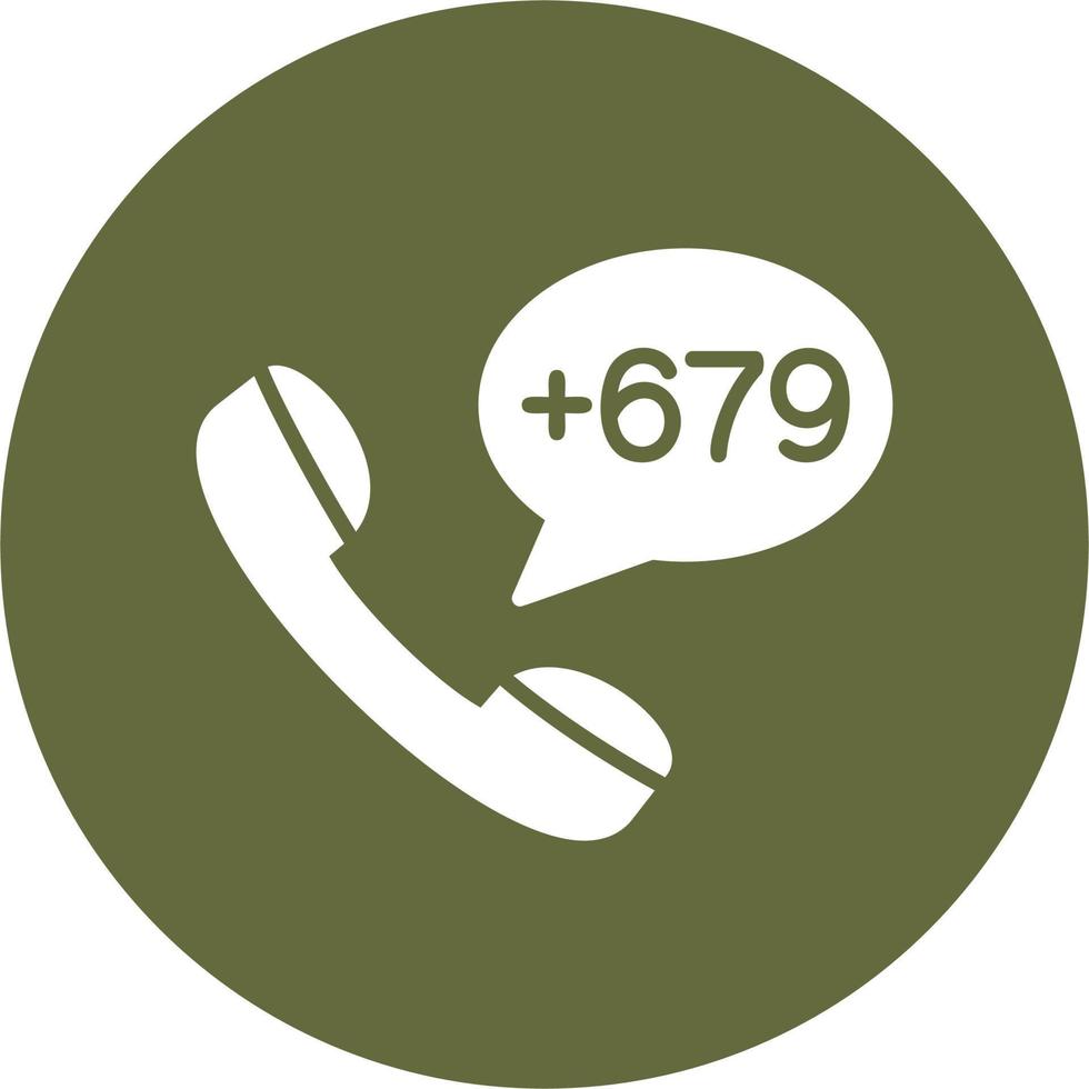 Fiji Dial code Vector Icon